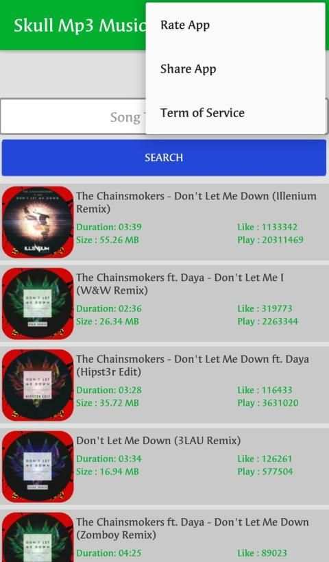 Skull Mp3 Free Music Downloader скриншот 2