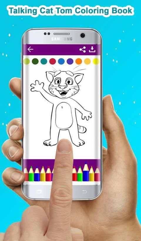 Talking Cat Tom Coloring Book screenshot 6
