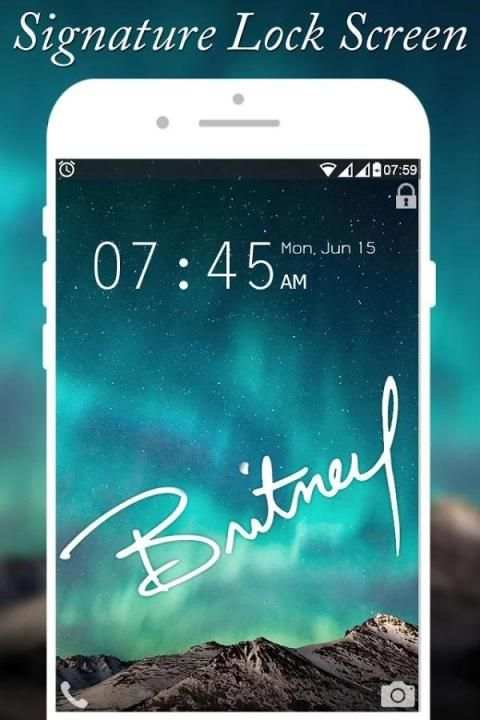 Signature Screen Lock скриншот 3
