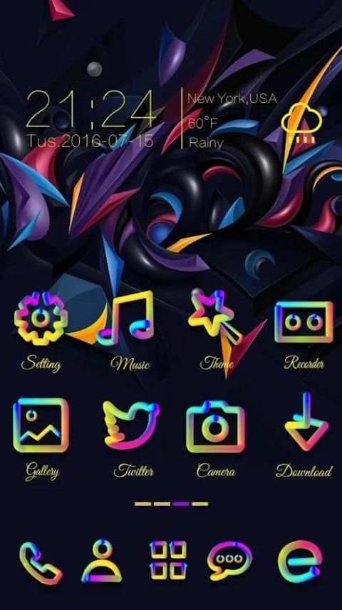 Color Run Go Launcher Theme स्क्रीनशॉट 1