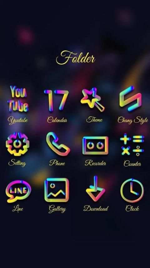 Color Run Go Launcher Theme स्क्रीनशॉट 3