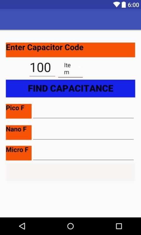 Capacitance code Calculator скриншот 2
