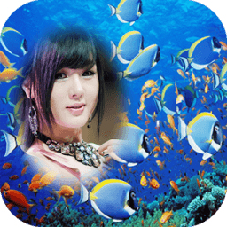 underwater photo frames costume montage editor أيقونة
