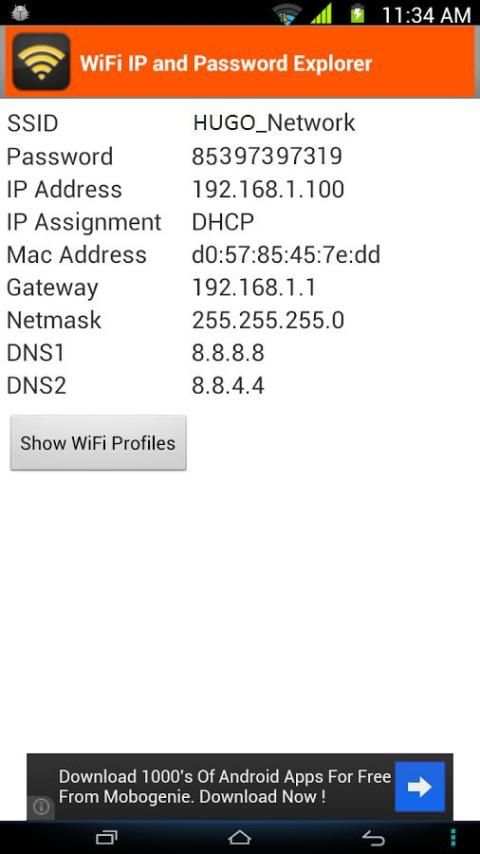 WiFi Password, IP, DNS screenshot 4