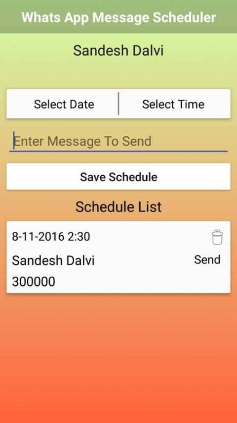 WhatsApp Message Scheduler screenshot 3