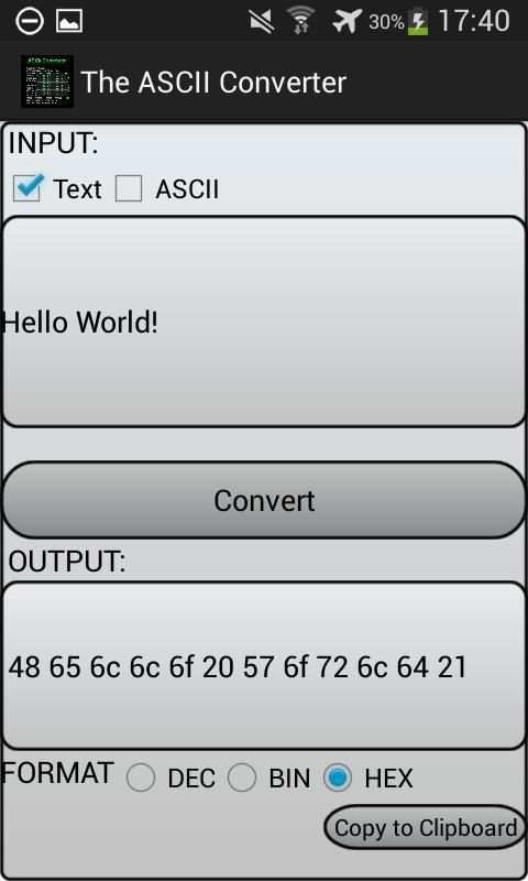 The ASCII Converter स्क्रीनशॉट 3