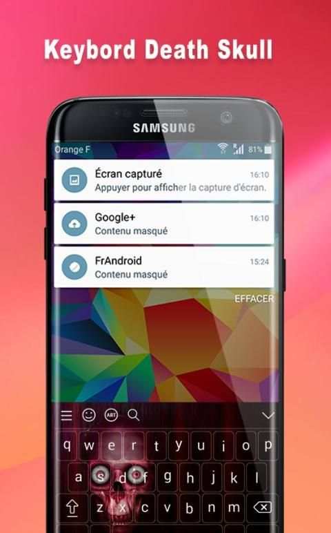 Death Skull Keyboard Theme 3 تصوير الشاشة