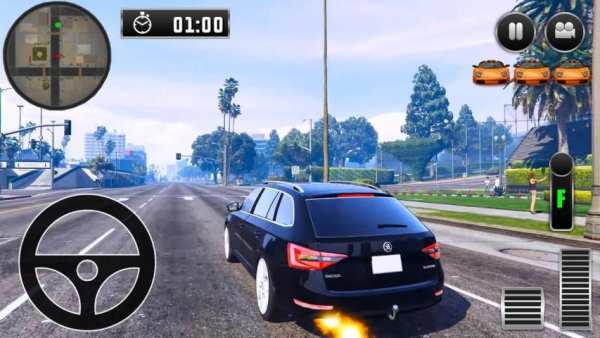 City Driving Skoda Car Simulator स्क्रीनशॉट 3