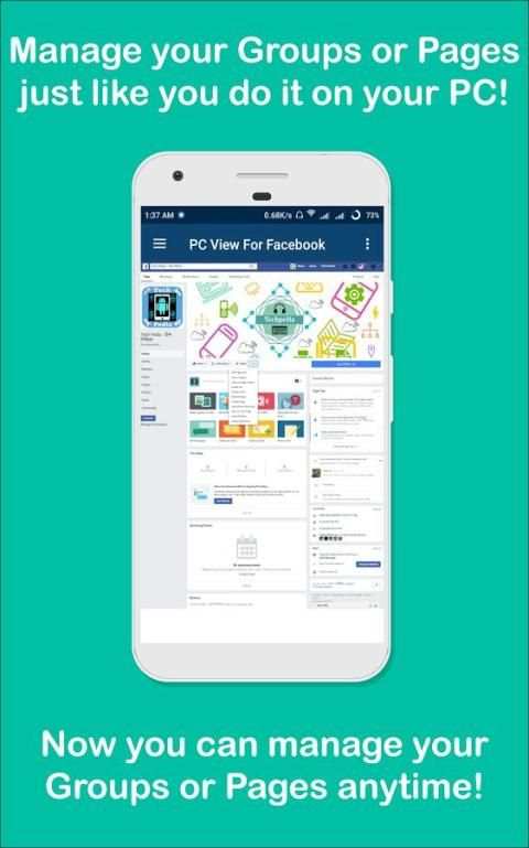 PC View For Facebook screenshot 1