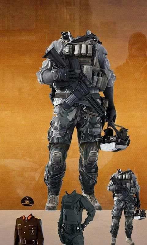 Pak commando suit editor-dress changer face swap скриншот 1
