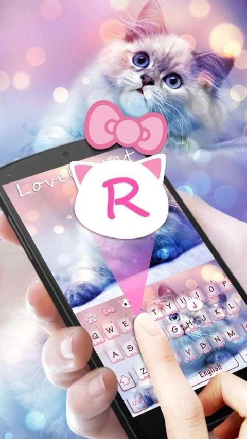 Клавиатура симпатичная кошка скриншот 2