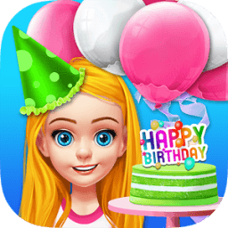 Girls Birthday Party Design أيقونة