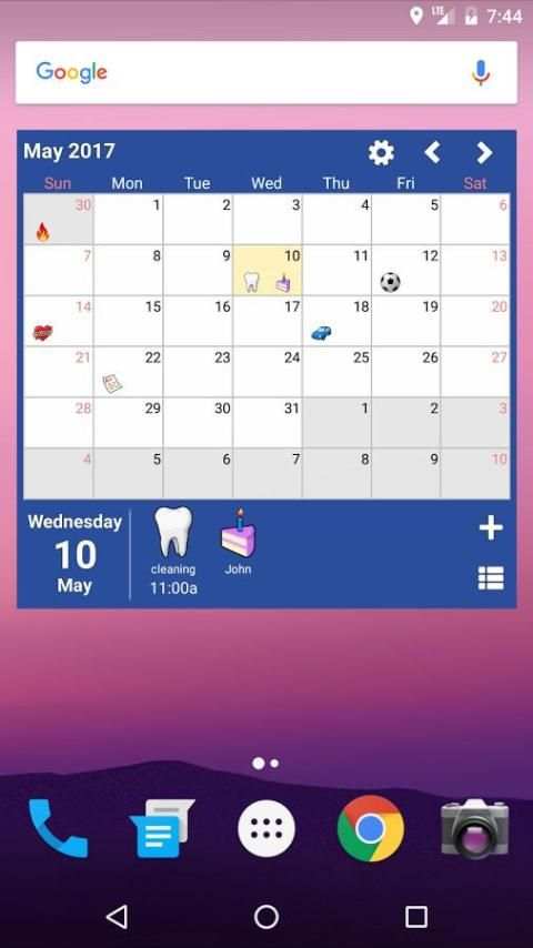 Blik Calendar Widget स्क्रीनशॉट 2