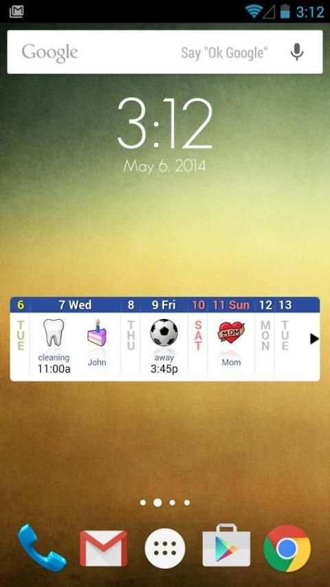 Blik Calendar Widget स्क्रीनशॉट 1