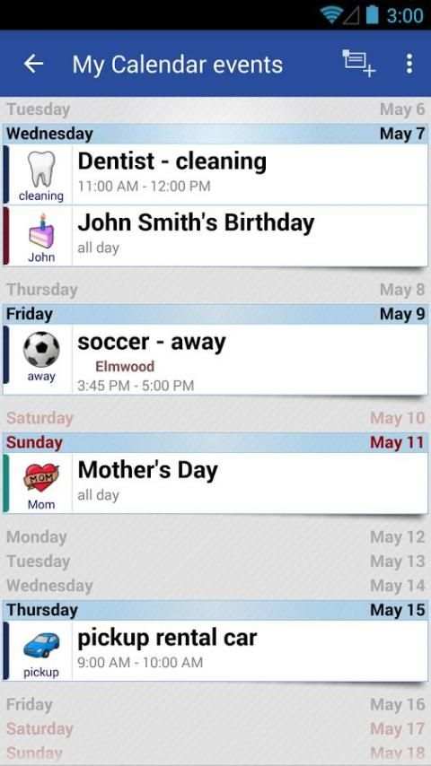Blik Calendar Widget स्क्रीनशॉट 3
