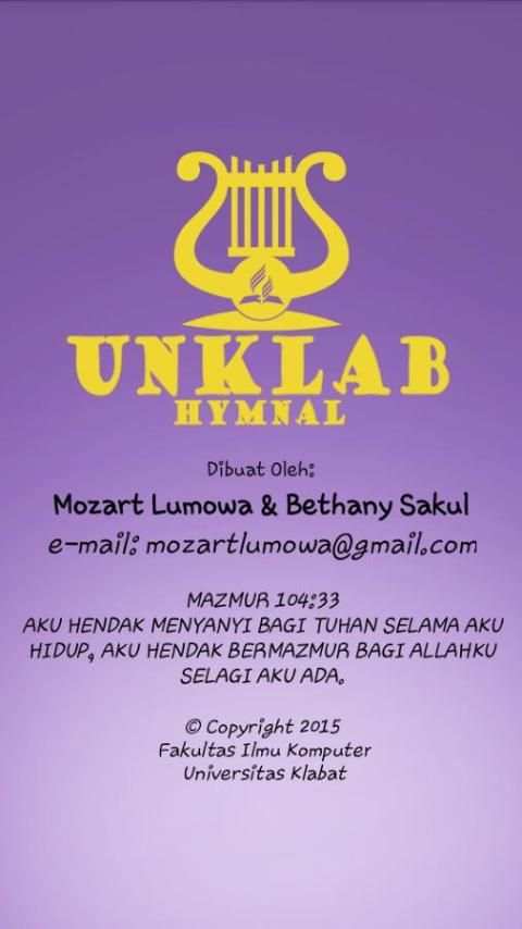 Unklab Hymnal 2015 1 تصوير الشاشة