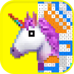 Sandbox Coloring By Number Unicorn Color Draw Book иконка