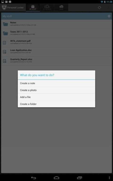 McAfee Personal Locker 7 تصوير الشاشة