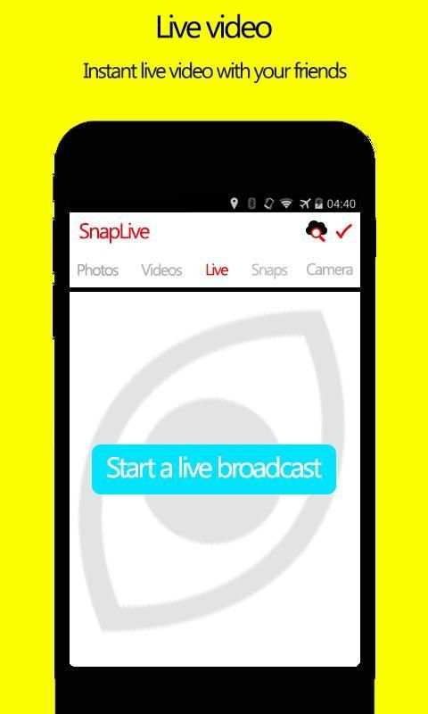 SnapLive - Start live video broadcast on snapshot скриншот 3