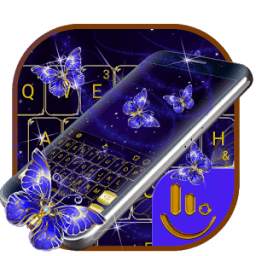 Blue Butterfly Keyboard Theme