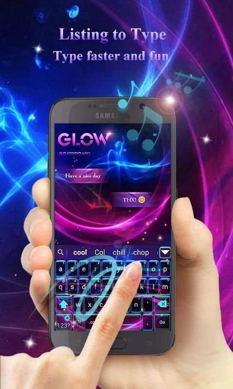 Glow GO Keyboard Theme & Emoji screenshot 4