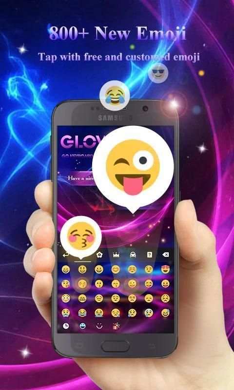 Glow GO Keyboard Theme & Emoji screenshot 3