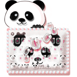 Cute Panda Keyboard Theme иконка