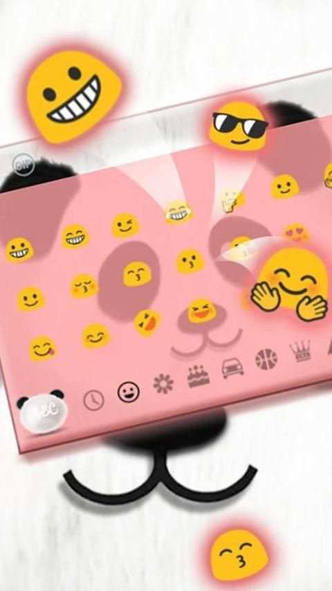Cute Panda Keyboard Theme скриншот 1