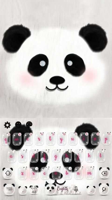 Cute Panda Keyboard Theme скриншот 3