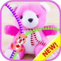 Zipper lock screen teddy bear