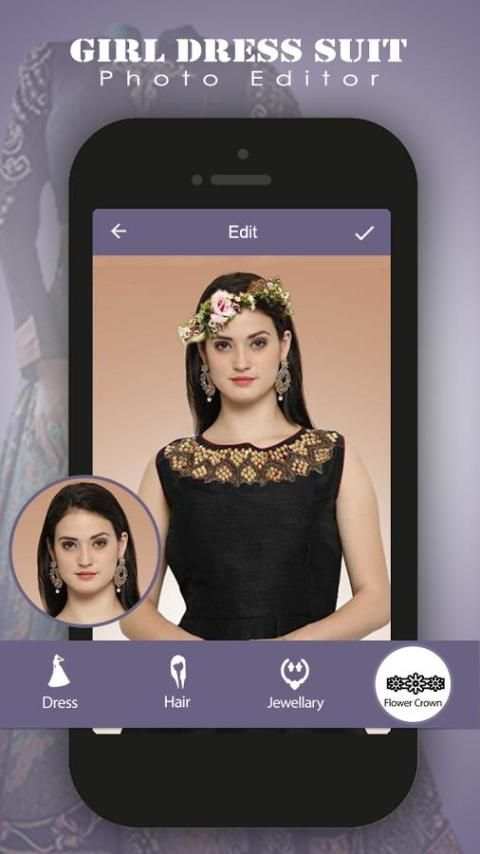 Girl Dress Suit Photo Editor скриншот 1