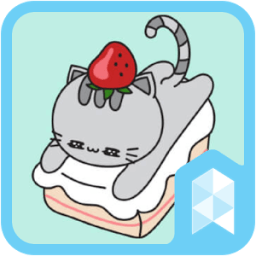 Cute berry Cat GIF icon theme иконка