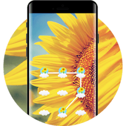 ikon Sunflower APP Lock Theme Flower Pin Lock Screen
