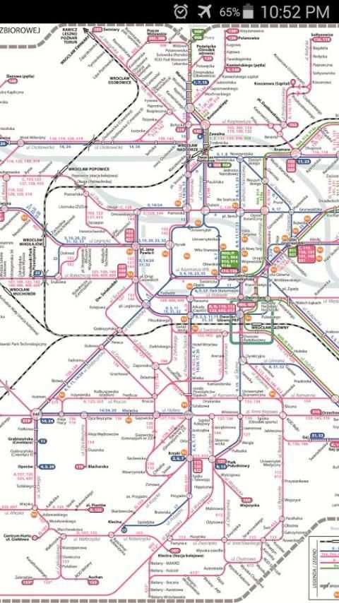 Wroclaw Tram & Bus Map screenshot 2