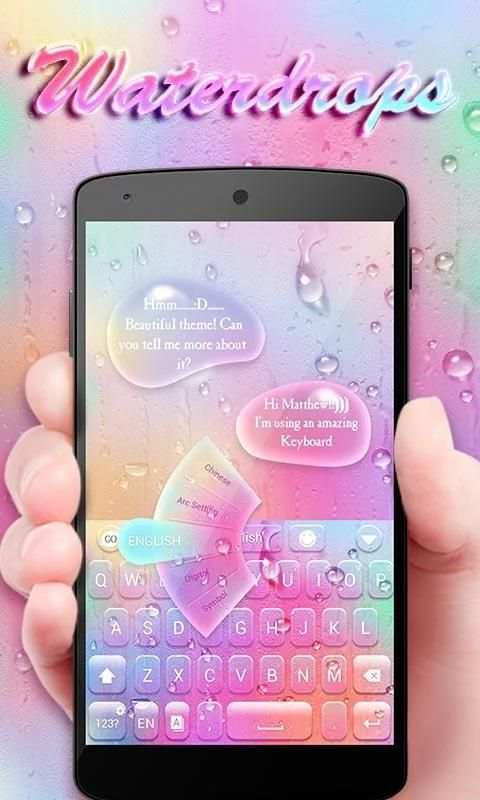 Waterdrops GO Keyboard Theme screenshot 5