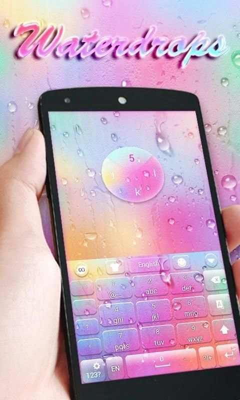 Waterdrops GO Keyboard Theme screenshot 1