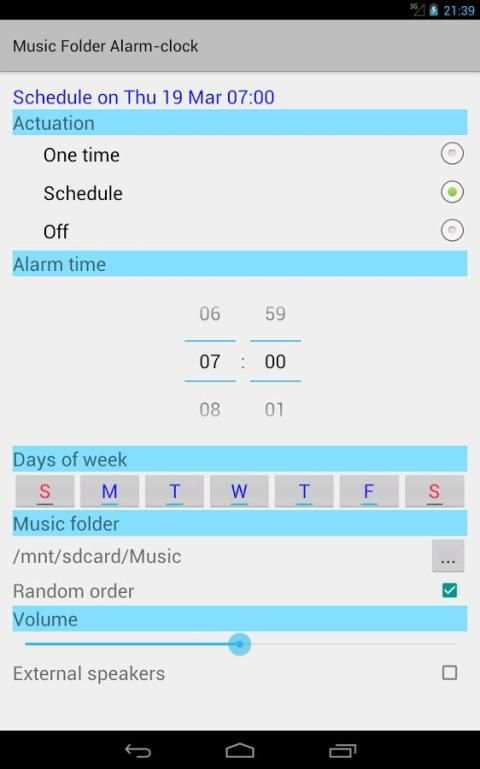 Music Folder Alarm Clock स्क्रीनशॉट 3