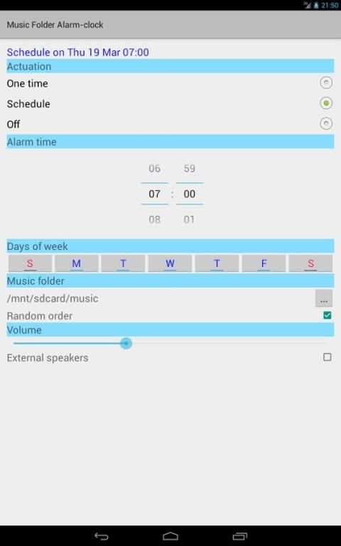 Music Folder Alarm Clock स्क्रीनशॉट 6