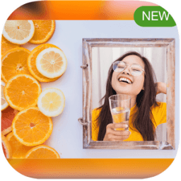 Orange Photo Frames HD أيقونة