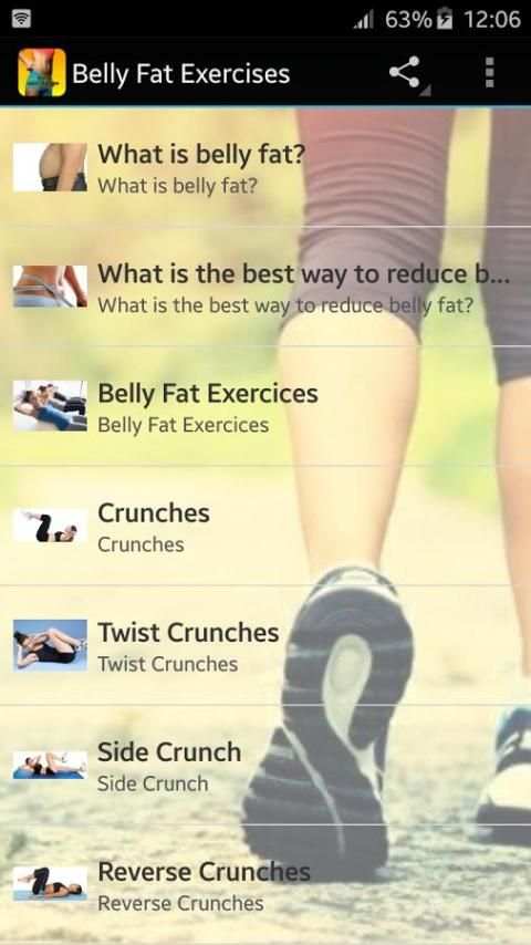 Belly Fat Exercises скриншот 8