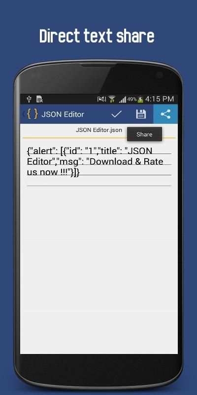 JSON Editor स्क्रीनशॉट 2