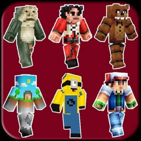 skins for minecraft pe w/ cape screenshot 5
