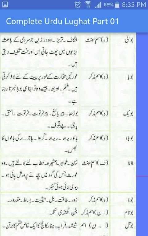 Complete Urdu Lughat (Part-01) screenshot 3