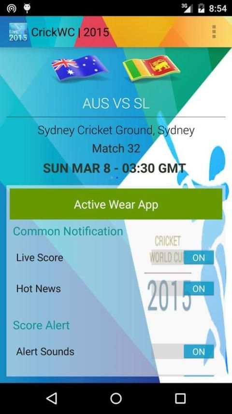 World Cup 2015 - CRICKET SCORE screenshot 7