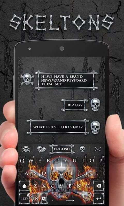 Skeltons GO Keyboard Animated Theme screenshot 6