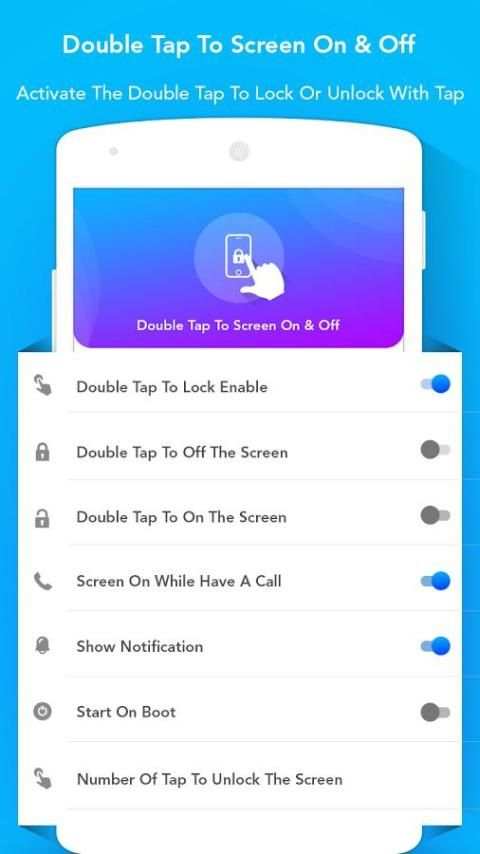 Double Tap Screen On and Off 5 تصوير الشاشة