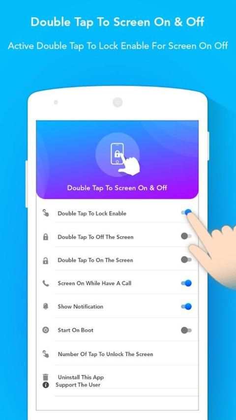Double Tap Screen On and Off 1 تصوير الشاشة