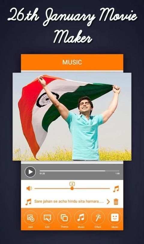 Republic Day Video Maker 2018 - 26 January Video screenshot 1