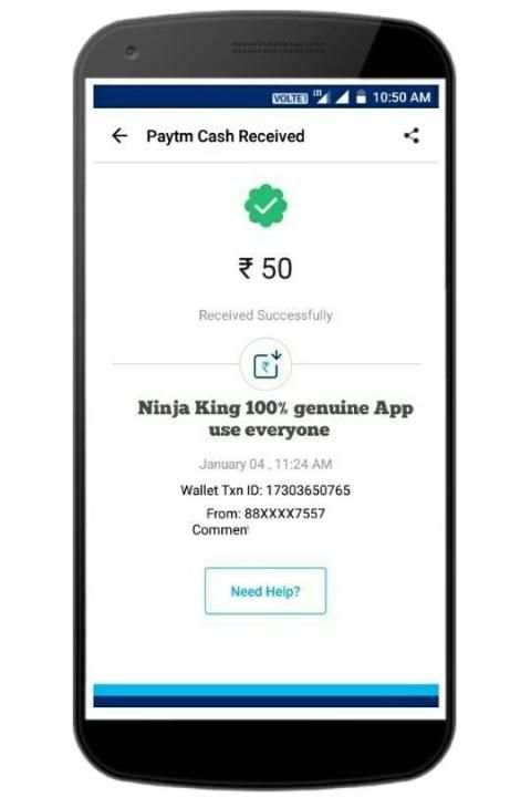 Ninja King Free Paytm Cash screenshot 1