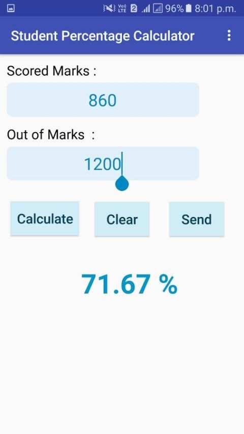 Student Percentage Calculator 4 تصوير الشاشة